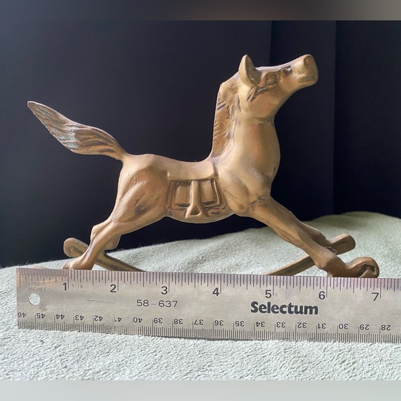 Vintage Brass 7" Rocking Horse - Picture 2 of 3